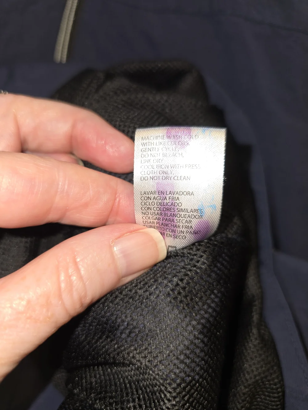 Men's Navy Rain Jacket with Full Zip and Hood